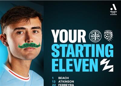 Melbourne City vs Perth Glory 선발 라인업: Leckie PK Taggart, Kucharski, Beach가 목록에 있습니다.